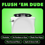 DUDE Wipes Herbal Relief Flushable Wipes - Extra-Large Adult Wet Wipes - 6 Pack (288 Count) - Infused with Soothing Witch Hazel, Geranium Essential Oils, Vitamin E, and Aloe - Septic and Sewer Safe
