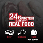 5% Nutrition Rich Piana Shake Time | 24g Animal Based Protein Drink | Grass-Fed Beef Isolate, Chicken, Egg | No Sugar or Soy (Cookies & Cream)