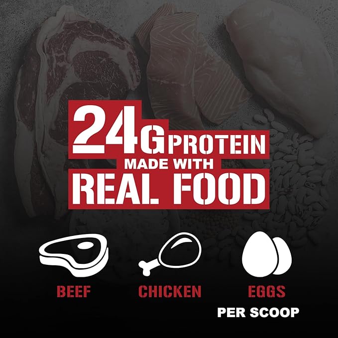 5% Nutrition Rich Piana Shake Time | 24g Animal Based Protein Drink | Grass-Fed Beef Isolate, Chicken, Egg | No Sugar or Soy (Cookies & Cream)
