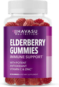 Sambucus Elderberry Gummies for Adults - Immune Support Supplement with Vitamin C and Zinc - Enhanced Formula for Daily Defense - 60 Count, 1 Month Supply, Berry Flavor - Convenient Wellness