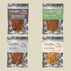 CuraBar Protein Bars – Variety Pack (4 Flavors), 17g Protein, Low Carb, Gluten Free, Dairy Free, Healthy Snack, Seed Oil Free, No Artificial Ingredients, 12 Count