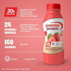 Premier Protein Shake, Strawberries & Cream, 30g Protein, No Added Sugar, 24 Vitamins & Minerals to Support Immune Health, 11.5 fl oz, 12 Pack (Packaging May Vary)
