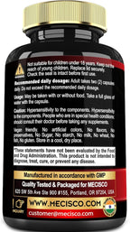Mecisco 6in1 Trans Resveratrol Supplement with Grape Seed, Milk Thistle, and More - Resveratrol 1000mg - Supports for Immune System, Heart Health, Body Management - 180 Capsules