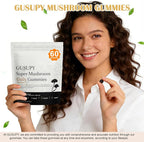 Lions Mane Mushroom Supplement Gummies - All-in-One Daily Mushroom Supplement Gummy, 12 Mushroom Blend Cordyceps, Chaga, Reishi, Herbal Brain Supplement for Cognitive, Memory & Focus,60 Gummies