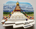 WitnyStore Tiny Boudhanath Stupa in Kathmandu, Nepal South Asia Tourist Attractions Resin Refrigerator Magnet Traveler Souvenir 3D Fridge Magnets