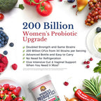 Vitalitown Women’s Probiotics | 200 Billion CFUs 30 Strains | 60 ct | Shelf Stable, Acid Resistant | Replenish Good Critter, Intensive Digestive & Vaginal Support | Vegan, Non-GMO