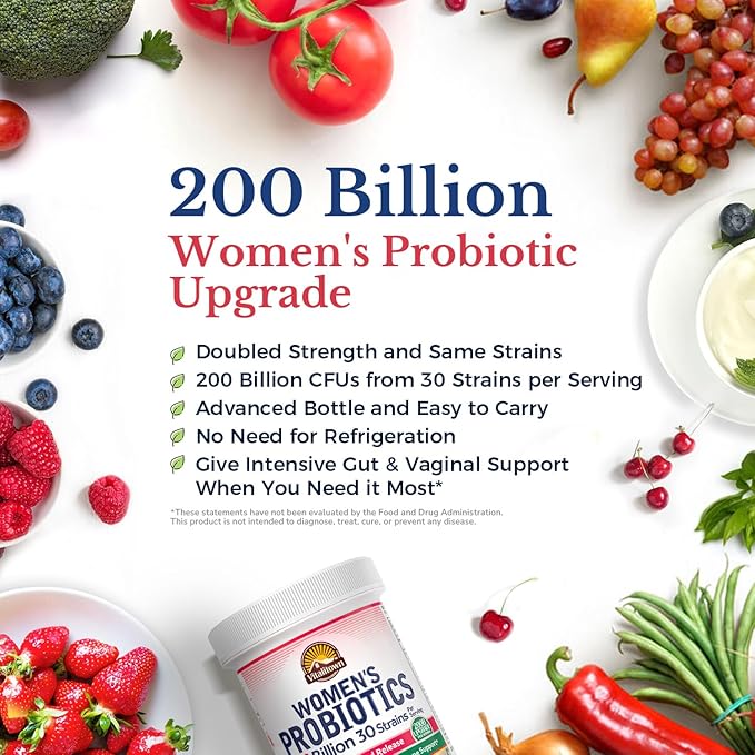 Vitalitown Women’s Probiotics | 200 Billion CFUs 30 Strains | 60 ct | Shelf Stable, Acid Resistant | Replenish Good Critter, Intensive Digestive & Vaginal Support | Vegan, Non-GMO