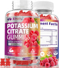 Potassium Citrate Gummies 2000mg, High Potency Electrolyte Gummies, Potassium Supplement with Magnesium glycinate, Zinc, Vitamin C D3 K2, for Electrolyte Balance, Leg Cramps, Muscle Support, 60 Chews