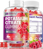 Potassium Citrate Gummies 2000mg, High Potency Electrolyte Gummies, Potassium Supplement with Magnesium glycinate, Zinc, Vitamin C D3 K2, for Electrolyte Balance, Leg Cramps, Muscle Support, 60 Chews
