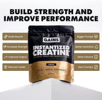 Gains in Bulk Instantized Creatine Monohydrate for Men & Women, Soluble Pre Workout Powder, Supports Muscle Building, Strength and Performance, Bodybuilding Supplements, Unflavored, 100 Servings