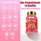 Cortisol Supplements for Women: Cortisol Reducer Gummies with Ashwagandha Magnesium L-theanine Phosphatidylserine Vitamin B12 for Daily Relaxation Support
