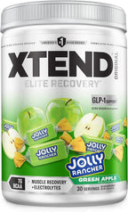Xtend Original BCAA Powder, 7g BCAAs and 2.5g L-Glutamine for Muscle Recovery, Hydration, and Lean Muscle, Sugar Free Intra and Post Workout Drink with, Green Apple Jolly Rancher, 30 Servings