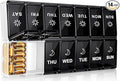 Mossime XL Large Daily Pill Organizer 2 Times a Day, Extra 7 Day Pill Box Am Pm, Weekly Day Night Vitamin Holder, Medicine Organizer, Big Pill Container, Medication Dispenser 14 Compartments