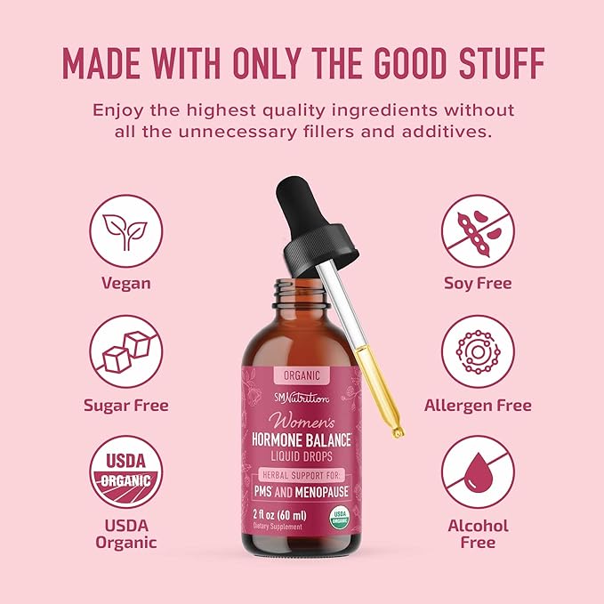 Myo-Inositol Powder Complex & Herbal Hormone Balance Tincture | Hormone Balancing Bundle with Myo-Inositol & D-Chiro (30 Servings) and PMS Menopause & Menstrual Support Liquid (60 Servings)