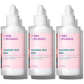 Good Molecules Hyaluronic Acid Serum Pack 3 – 75 ml / 2.5 fl oz Each | Lightweight Facial Serum with 1% Hyaluronic Acid for Hydration