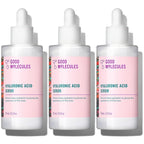 Good Molecules Hyaluronic Acid Serum Pack 3 – 75 ml / 2.5 fl oz Each | Lightweight Facial Serum with 1% Hyaluronic Acid for Hydration