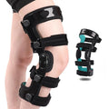 OA Unloader Knee Brace with Double Upright ACL PCL Support - Adjustable Osteoarthritis & Bone-on-Bone Pain Relief, Post Op Knee Immobilizer for Meniscus Tear, Arthritis, Sports Injuries for Men & Women (Left, Large)