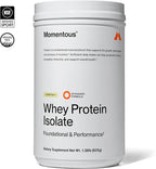 Momentous Essential Grass-Fed Whey Protein Powder - 20 g Whey Isolate Protein - NSF Certified for Sport - Gluten-Free - 25 Servings for Essential Everyday Use - Vanilla - Package May Vary