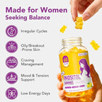Myo & D-Chiro Inositol Gummies for Women – 40:1 Ratio Hormone Balance & Fertility Support with ALA, Vitamin D3, B12 & Chromium – Lemon Flavor Inositol Supplement for Women – 60 Gummies 1 Pack