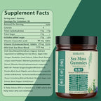 Sea Moss Gummies 16-in-1, with Black Seed Oil, Ashwagandha & Elderberry | Organic Irish Sea Moss Supplement for Men & Women | Daily Support with Manuka, Burdock Root & Vitamins C & D3, 30 Gummies