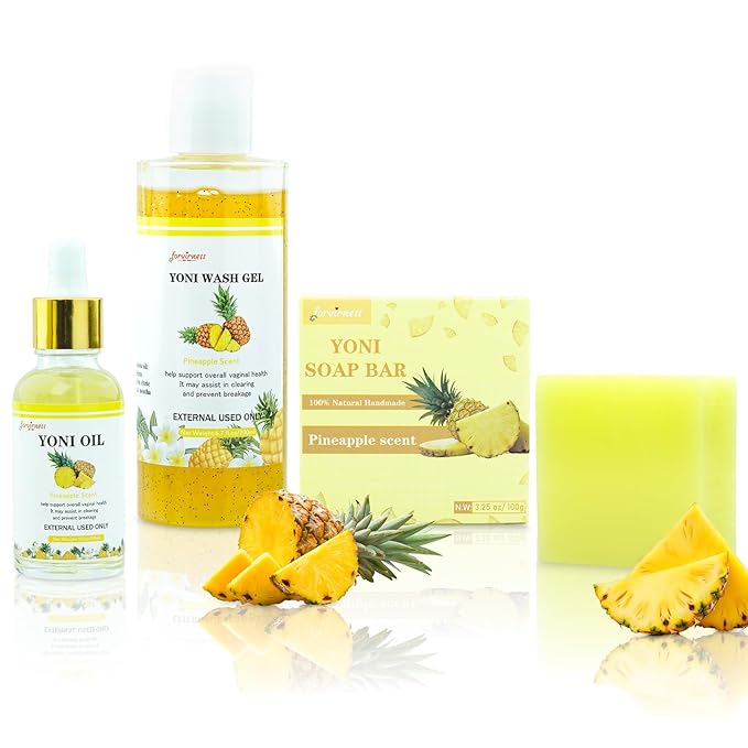 Yoni Wash Yoni Oil Yoni Soap bar, Feminine Wash for Women ph Balance, Intimate wash for Women Remove Odor, Pineapple Scent