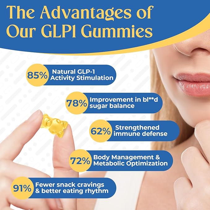 GLP-1, GLP-1 Supplement for Women & Men | 17-in-1 Scientific Formula GLP1 Gummies with Berberine, Akkermansia for Nutrient Absorption, Metabolism Digestion & Gut, No Stomach Discomfort, 90 Gummies
