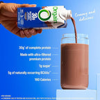 Orgain 30g High Protein Shake,Dairy Isolate Milk Protein,Chocolate Fudge,5g BCAAs,1g Sugar Per Serving,Meal Replacement,Ready to Drink,Keto Friendly,Gluten-Free 11 Fl Oz,(Pack of 24)