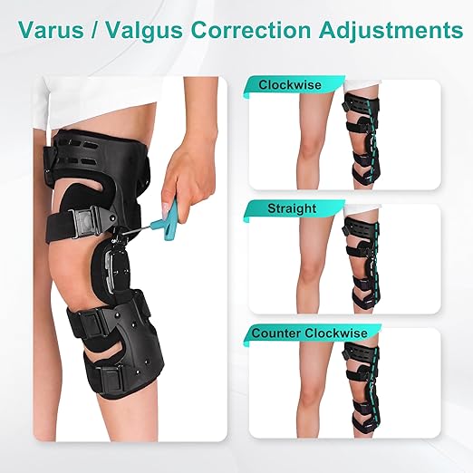Unloader Knee Brace - Lightweight, Low Profile OA Knee Brace for Arthritis Pain Knee Joint Pain and Support - Premium Knee Support for Medial and Lateral Knee Pain Black(Left Leg)