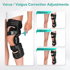 Unloader Knee Brace - Lightweight, Low Profile OA Knee Brace for Arthritis Pain Knee Joint Pain and Support - Premium Knee Support for Medial and Lateral Knee Pain Black(Left Leg)