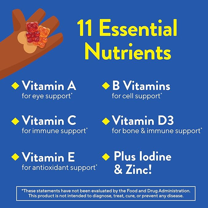 L'il Critters Gummy Vites Daily Kids Multivitamins Assorted Fruit Flavors for Ages 2+ Toddlers & Kids, Gummy Vitamin with Vitamin C and D, 95-190 Day Supply, 190 Gummies