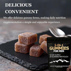 Zenith 3 in 1 Gummies for Men，Shilajit Gold Gummies with Sea Moss, Ashwagandha, Organic Manuka Honey, Burdock Root, Palm Moss Extract，Energy Support