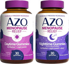 AZO Daytime 30 Count & Nighttime 30 Count Menopause Gummy Bundle for 24 Hour Support of Menopause Symptoms, Hot Flashes, Night Sweats & Sleeplessness