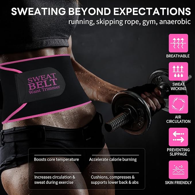 Lisacool Waist Trainer for Women,Waist Sweat Band for Women,Belt for Weight Loss, Belly Band,Stomach Wrap Lumbar Support