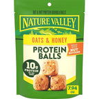 Nature Valley Oat and Nut Protein Granola Balls, Oats and Honey, Protein Snacks, 7.94 oz