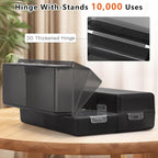 FYY Daily Pill Organizer,2 Pcs 7 Compartments Portable Pill Case Travel Pill Organizer,[Folding Design] Pill Box for Purse Pocket to Hold Vitamins,Cod Liver Oil,Supplements and Medication-Clear Black