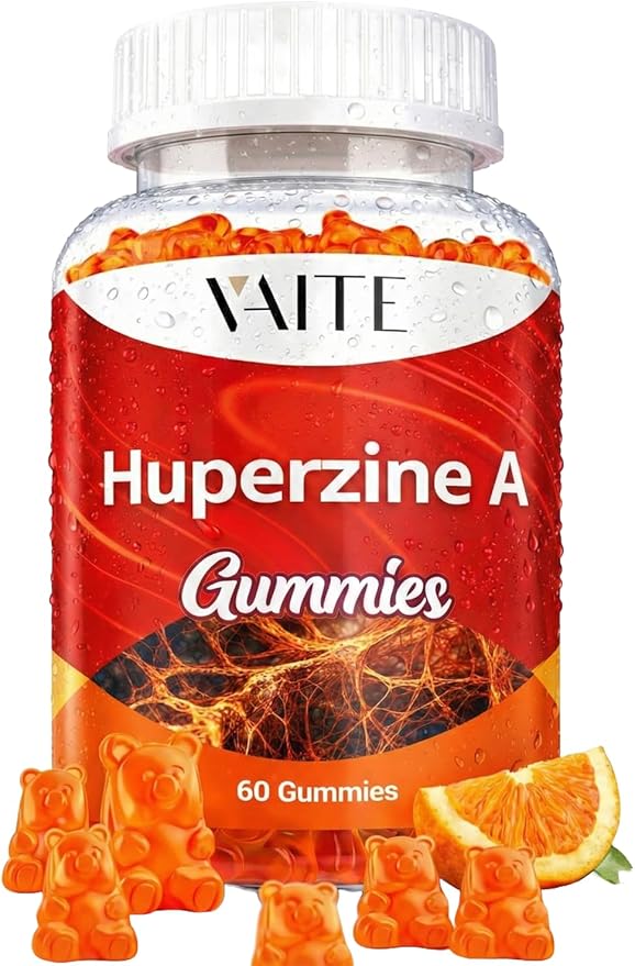 Huperzine A Supplement 200 mcg Gummies - Brain Supplements for Memory and Focus, Supports Cognitive Function & Mental Clarity - for Men, Women & Seniors - Non-GMO, Gluten-Free, 60 Vegan Chewables