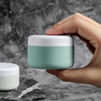 kuangre Travel Containers for Toiletries, Silicone Cream Jars BPA-Free, Leak-proof 3oz Travel Size Containers, Portable Size Silicone Jars with Lid for Cosmetic Face Hand Body Cream (4 Pack)