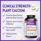 New Chapter Calcium Supplement â€“ Bone Strength Organic Plant Calcium with Vitamin K2 + D3 + Magnesium, Vegetarian, Gluten Free - 120 count (40 day supply)