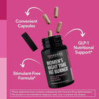Night Time Fat Burner for Women - Appetite Suppressant for Weight Loss - 60 Count - Herbal Metabolism Booster with Melatonin for Sleep Support - Vegan, Non-GMO Capsules - 2 Month Supply