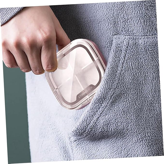 VICASKY Portable Mini Medicine Storage Box Sealed Compartment Pill Organizer for Travel Multifunctional Small Container for Pills Jewelry Compact and Easy to Carry