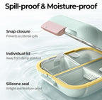 7 Compartments Travel Pill Organizer, Foldable Portable Airtight Daily Pill Box, Compact Pill Case for Purse & Pocket, BPA-Free Medicine Organizer for Vitamins Fish Oil Supplements (Green)