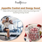 ProtiWise High Protein Soy Snacks | Berry Coated | | 15g Protein, Low Sugar, Low-Carb Snack for Hunger Control & Energy Boost | Gluten Free, KETO Friendly | 7/Box