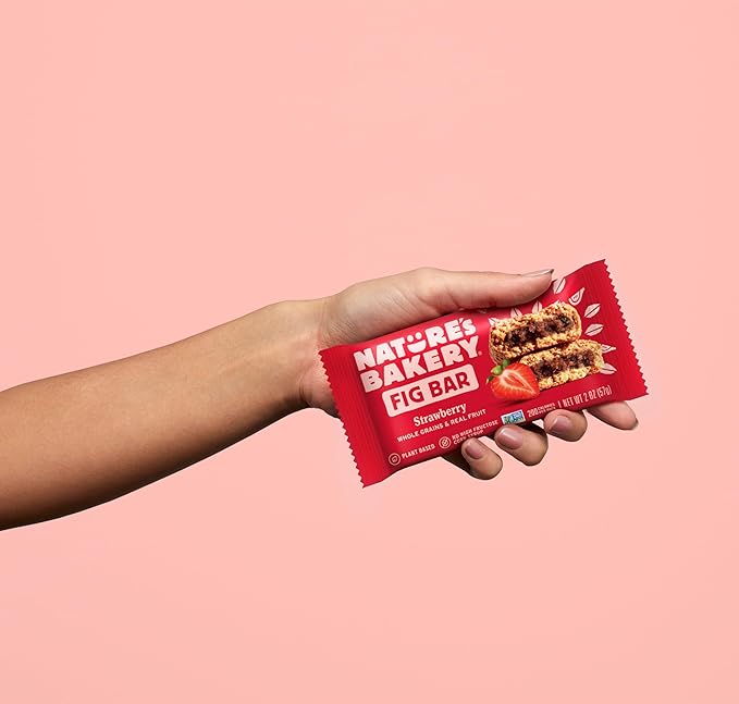 Nature's Bakery Whole Wheat Fig Bars, Real Fruit, Strawberry, 12 Twin packs