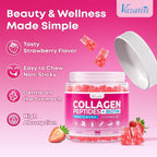 Sugar Free Collagen Gummies for Women & Men with Hydrolyzed Collagen Peptides, Biotin & Vitamin C, Multi Collagen Types I II III V X for Skin Hair Nails Digestive & Immune Health, 90 Count