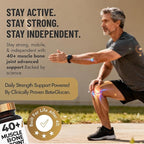 Helps Preserve Muscle After 40 | Clinically Studied Polycan Beta-Glucan | Supports Strength Bone Density & Joint Mobility | 40+ Scientific Studies | 60 Caps