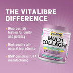 Multi Collagen Peptides Powder Type I II III V X, Hydrolyzed Collagen Protein for Women and Men, Skin, Hair, Nails, Unflavored, Non-GMO, Keto & GF, Zero Sugar, 45 Servings, 16oz