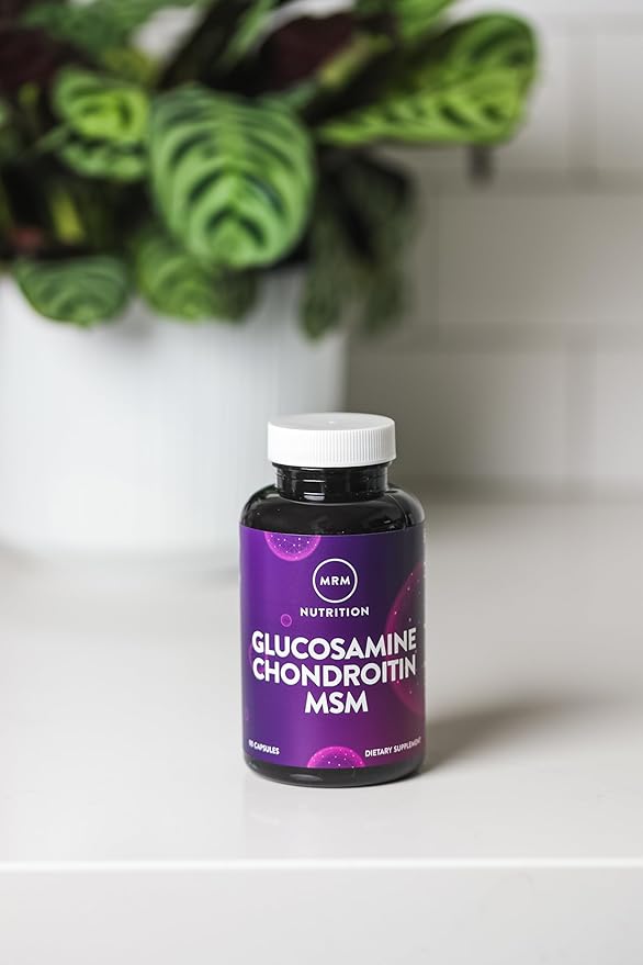 MRM Nutrition Glucosamine Chondroitin MSM - Joint Support Supplement with Glucosamine Sulfate, Chondroitin Sulfate & MSM for Cartilage & Mobility Health, for Women & Men, Gluten Free - 30 Servings
