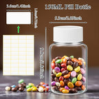 Lamoutor 18Pcs Clear Pill Bottle Plastic Medicine Bottle Empty Reagent Chemical Containers with Caps for Liquid Solid Powder Medicine 150ML