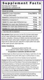 New Chapter Calcium Supplement - Bone Strength Plant-Based USDA Organic Calcium with Magnesium, Vitamin D3+K2, for Bone Health & Joint Mobility, Heart Support, 905 mg dose - 60 Slim Tablets