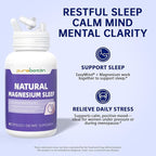 Magnesium Oxide & Glycinate Extra Strength Supplement for Sleep & Relaxation, High Absorption, Stress Relief, Melatonin-Free, Cortisol Support, 60 Capsules